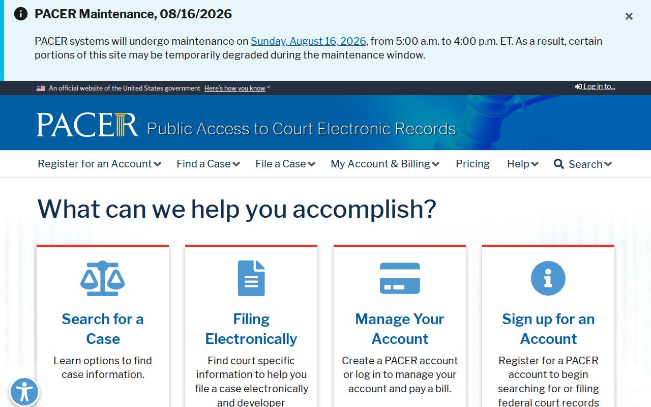 Rio Grande County court records comparison showing the federal PACER service